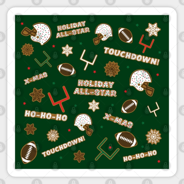 Gingerbread Touchdown Sticker by ShawnIZJack13